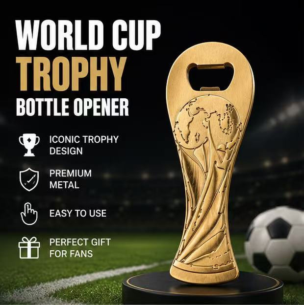 FIFA World Cup Trophy Bottle Opener β Premium Metal Beer Opener