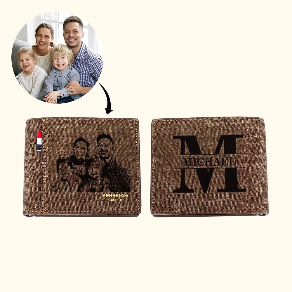 Personalized Family Photo Wallet – Custom Gift for Father