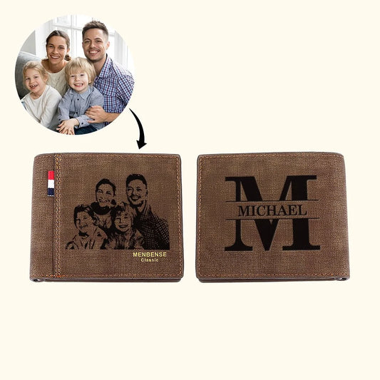 Personalized Family Photo Wallet – Custom Gift for Father
