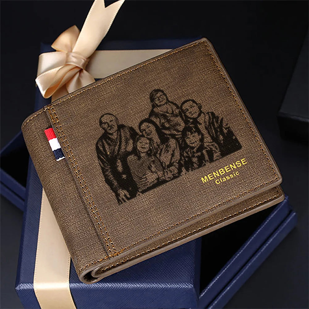 Personalized Family Photo Wallet – Custom Gift for Father