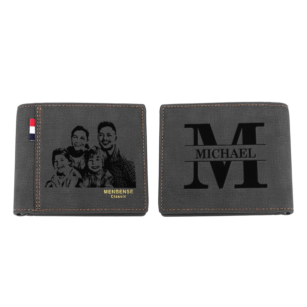 Personalized Family Photo Wallet – Custom Gift for Father
