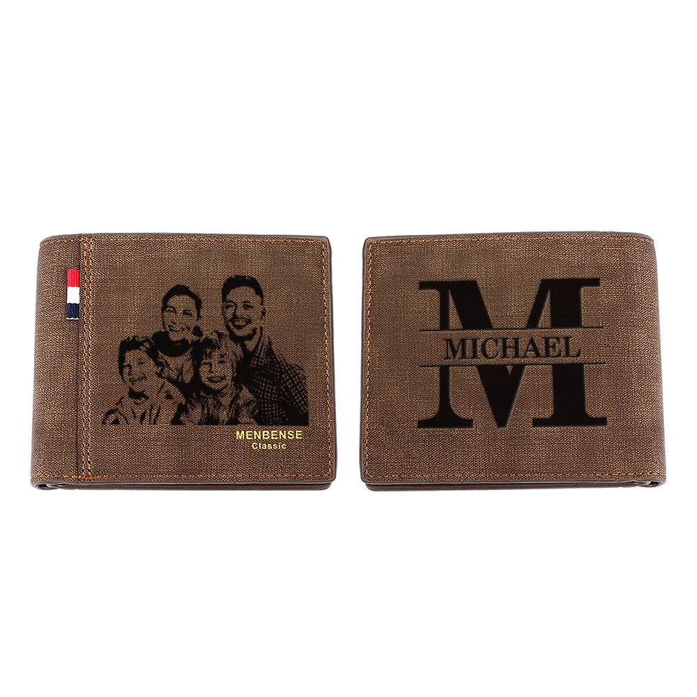 Personalized Family Photo Wallet – Custom Gift for Father