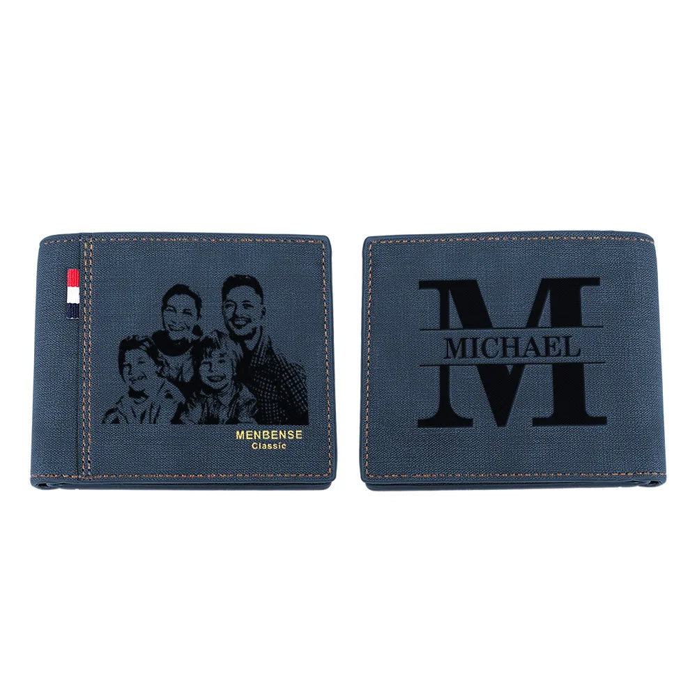 Personalized Family Photo Wallet – Custom Gift for Father