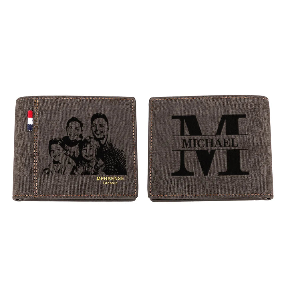 Personalized Family Photo Wallet – Custom Gift for Father